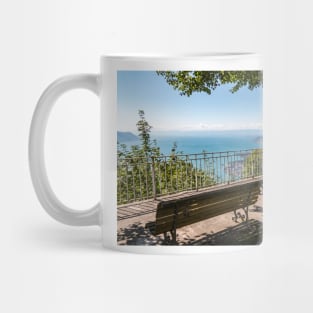 Bench above Lake Geneva - Caux, Switzerland Mug